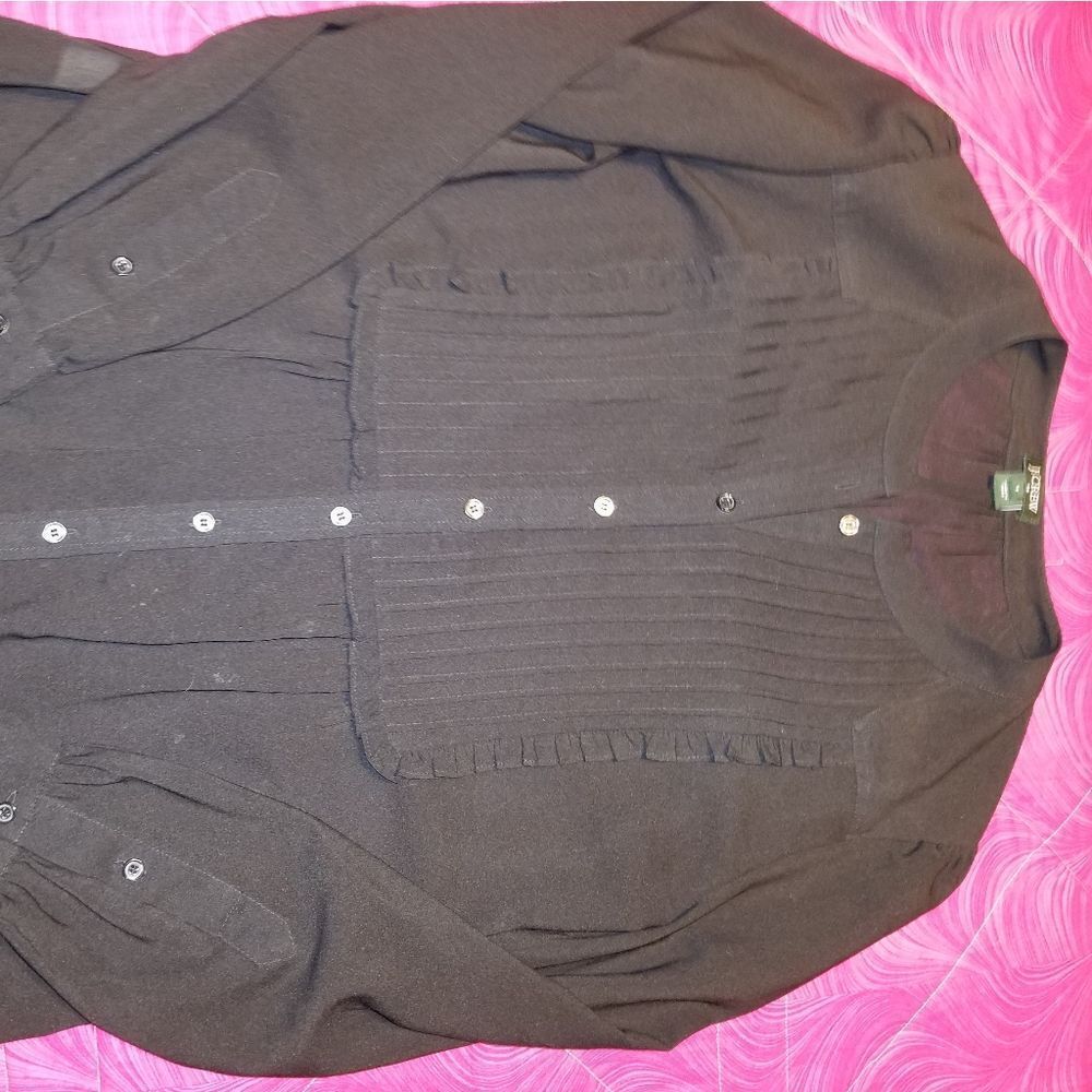 J. Crew sheer black shirt size 2